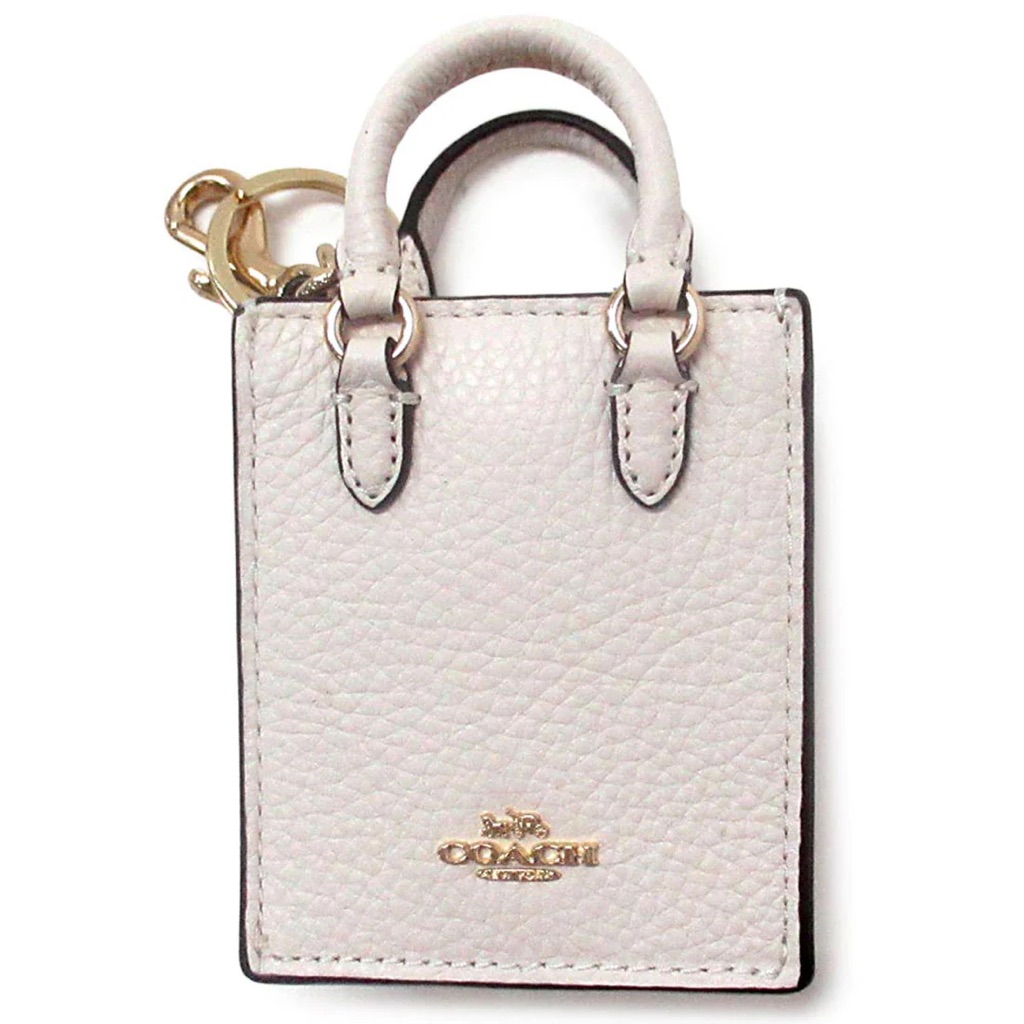 Coach Coach Coach Keychain Coach Outlet Leather Mini Tote Bag Charm